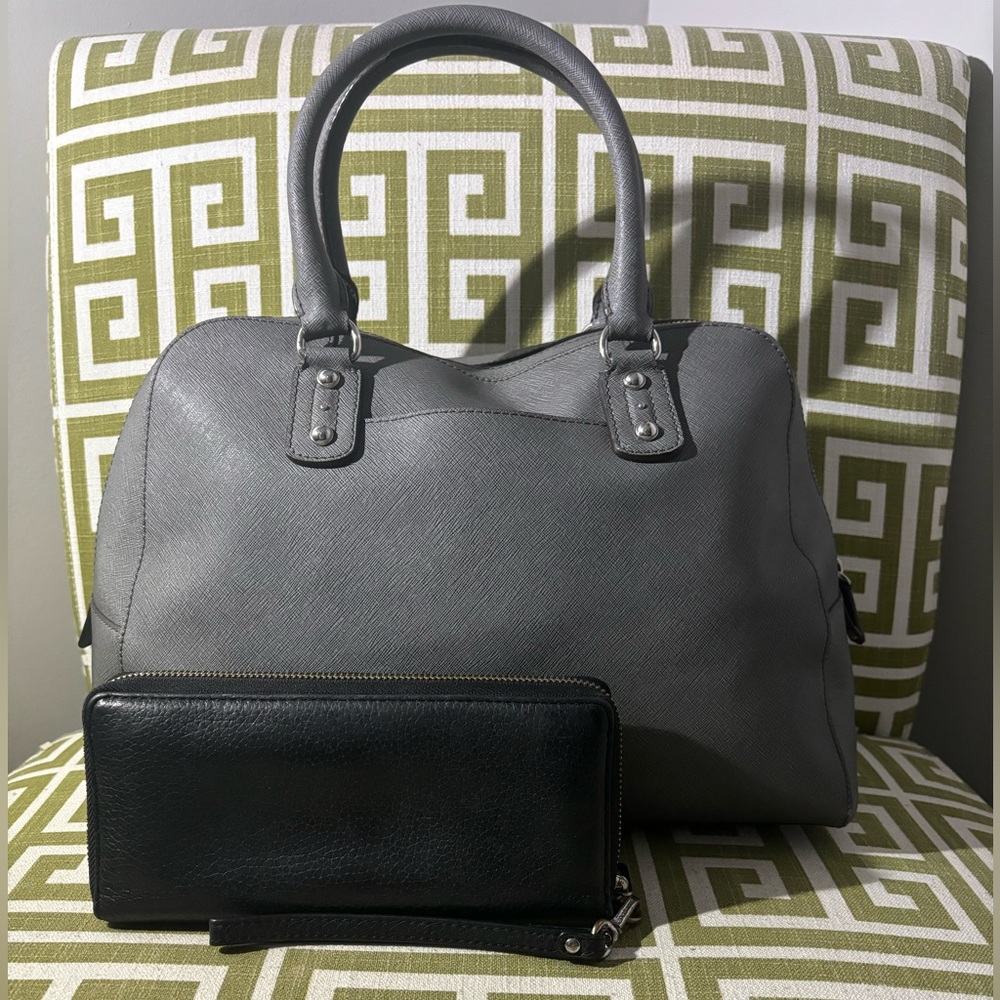 SOLD! Michael Kors Saffiano Leather Bag & Jet Set Continental Travel Wallet - Picture 2 of 15